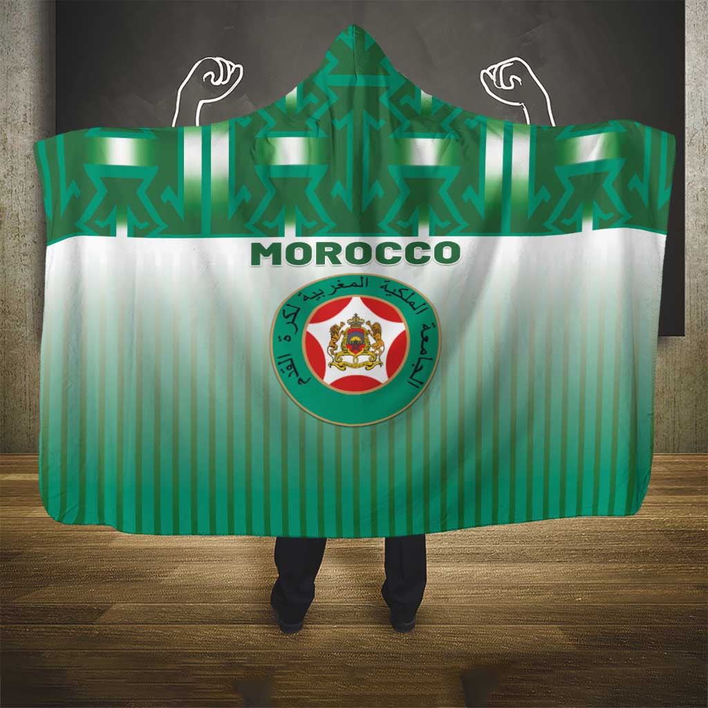 Morocco Football Hooded Blanket 1994 Retro Green Version - African Pride