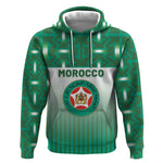 Custom Morocco Football Hoodie 1994 Retro Green Version - African Pride