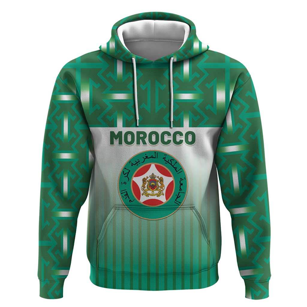 Custom Morocco Football Hoodie 1994 Retro Green Version - African Pride