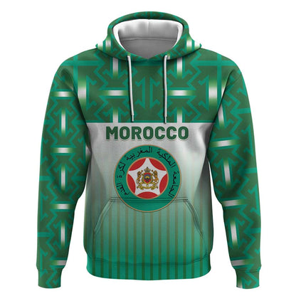 Custom Morocco Football Hoodie 1994 Retro Green Version - African Pride
