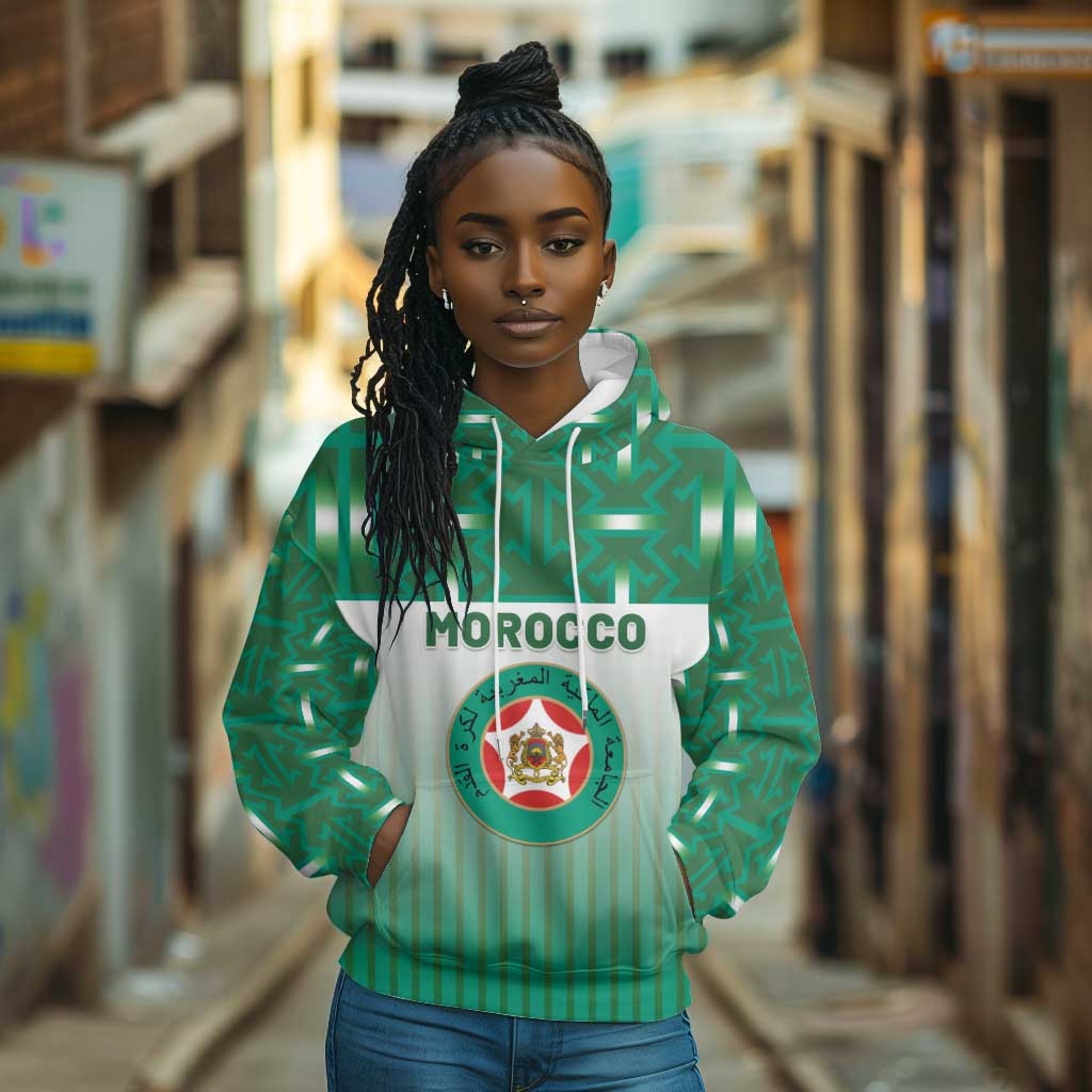 Custom Morocco Football Hoodie 1994 Retro Green Version - African Pride