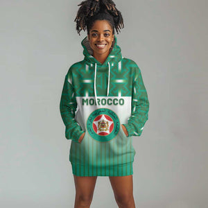 Custom Morocco Football Hoodie Dress 1994 Retro Green Version - African Pride