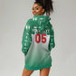 Custom Morocco Football Hoodie Dress 1994 Retro Green Version - African Pride