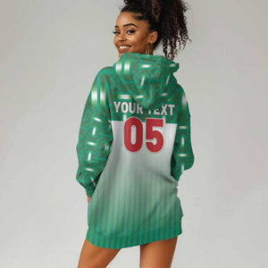 Custom Morocco Football Hoodie Dress 1994 Retro Green Version - African Pride
