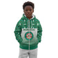 Custom Morocco Football Kid Hoodie 1994 Retro Green Version - African Pride