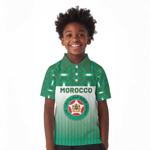 Custom Morocco Football Kid Polo Shirt 1994 Retro Green Version - African Pride