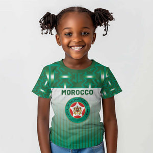 Custom Morocco Football Kid T shirt 1994 Retro Green Version - African Pride