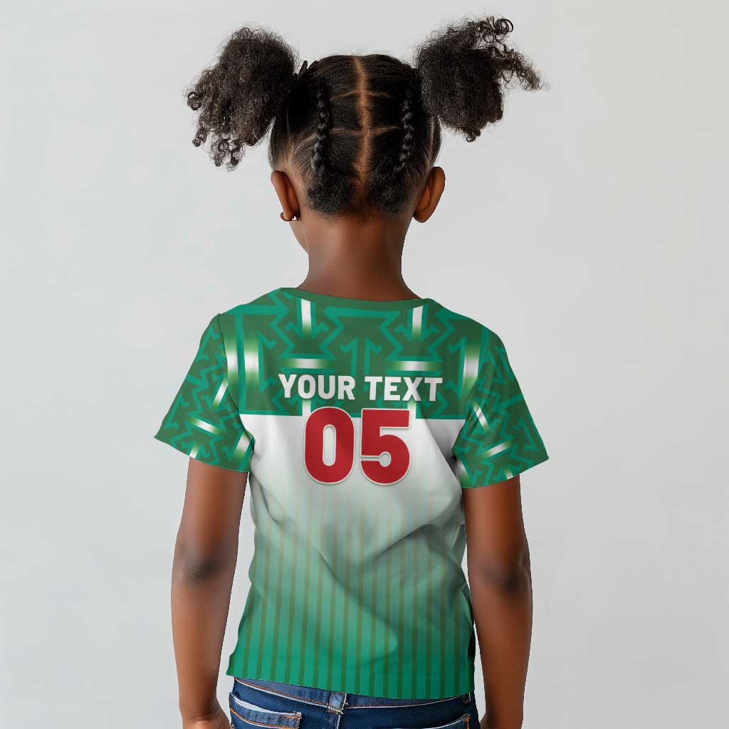 Custom Morocco Football Kid T shirt 1994 Retro Green Version - African Pride