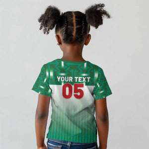 Custom Morocco Football Kid T shirt 1994 Retro Green Version - African Pride