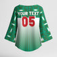 Custom Morocco Football Kimono Sleeve Blouse 1994 Retro Green Version - African Pride