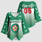 Custom Morocco Football Kimono Sleeve Blouse 1994 Retro Green Version - African Pride