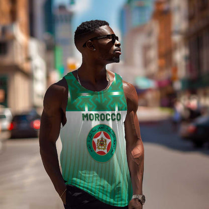 Custom Morocco Football Men Tank Top 1994 Retro Green Version - African Pride