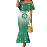 Custom Morocco Football Mermaid Dress 1994 Retro Green Version - African Pride