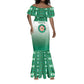 Custom Morocco Football Mermaid Dress 1994 Retro Green Version - African Pride