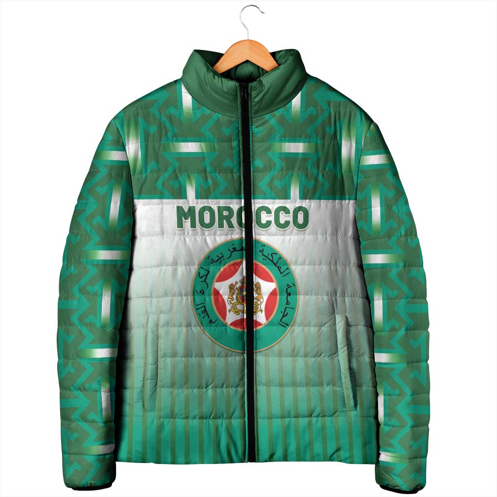 Custom Morocco Football Padded Jacket 1994 Retro Green Version - African Pride