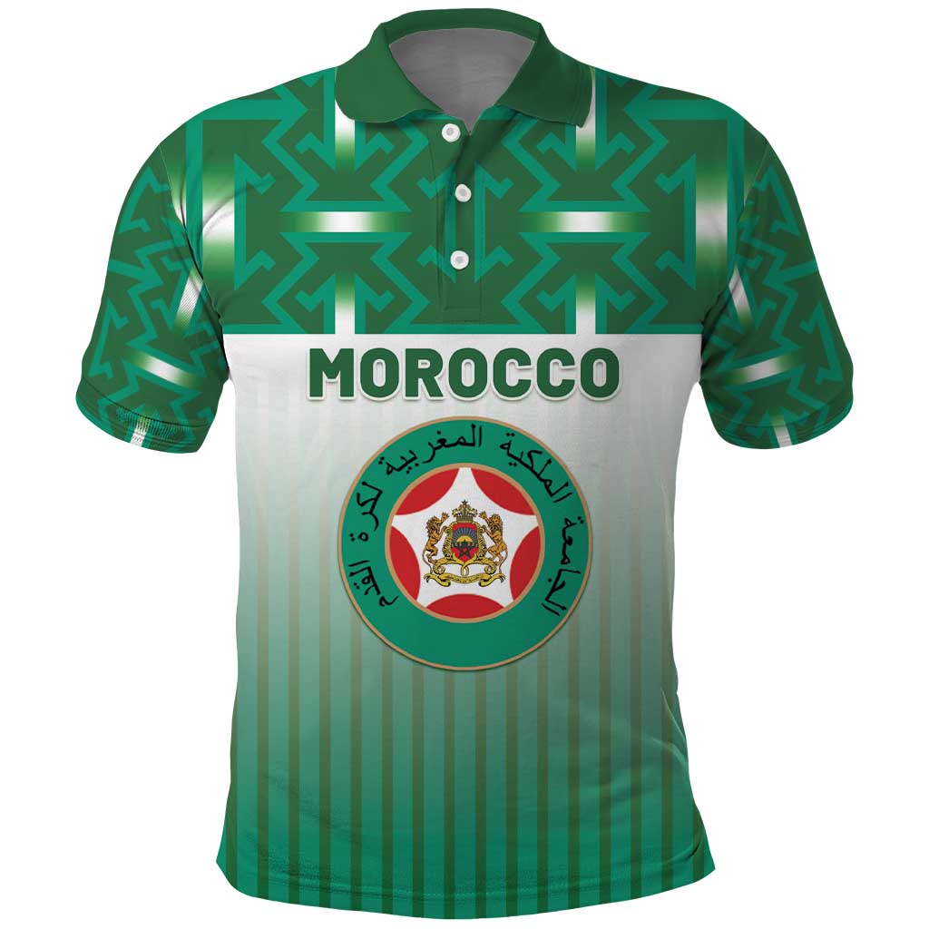 Custom Morocco Football Polo Shirt 1994 Retro Green Version - African Pride