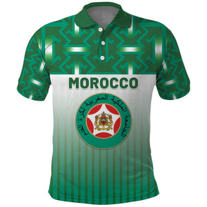 Custom Morocco Football Polo Shirt 1994 Retro Green Version - African Pride