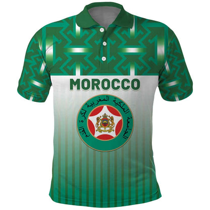 Custom Morocco Football Polo Shirt 1994 Retro Green Version - African Pride
