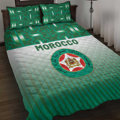 Morocco Football Quilt Bed Set 1994 Retro Green Version - African Pride