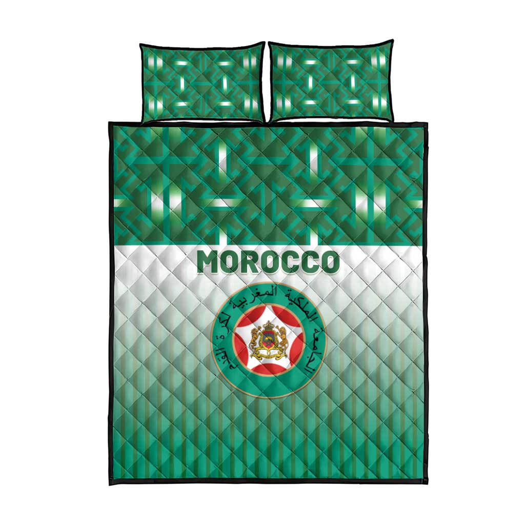 Morocco Football Quilt Bed Set 1994 Retro Green Version - African Pride