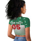 Custom Morocco Football Raglan Cropped T shirt 1994 Retro Green Version - African Pride