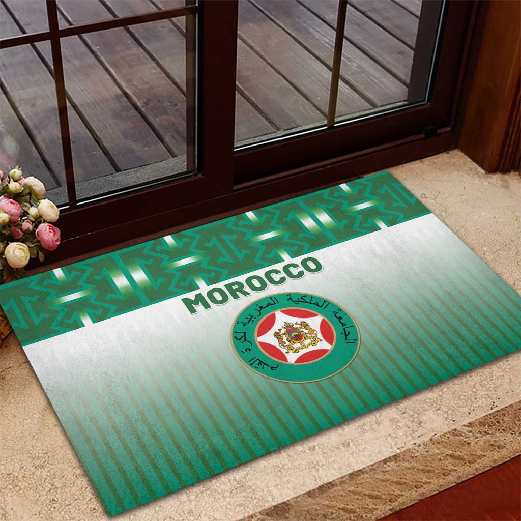 Morocco Football Rubber Doormat 1994 Retro Green Version - African Pride