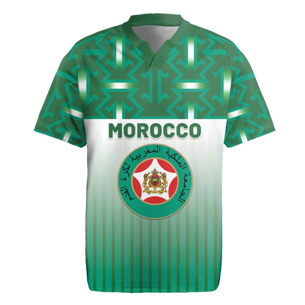 Custom Morocco Football Rugby Jersey 1994 Retro Green Version - African Pride