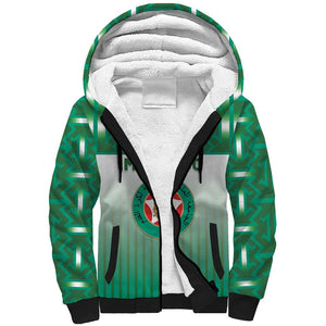 Custom Morocco Football Sherpa Hoodie 1994 Retro Green Version - African Pride