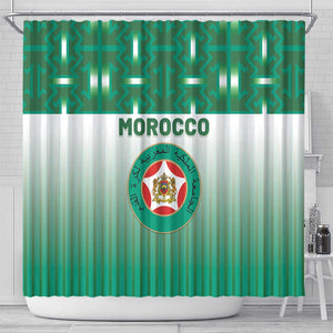 Morocco Football Shower Curtain 1994 Retro Green Version - African Pride