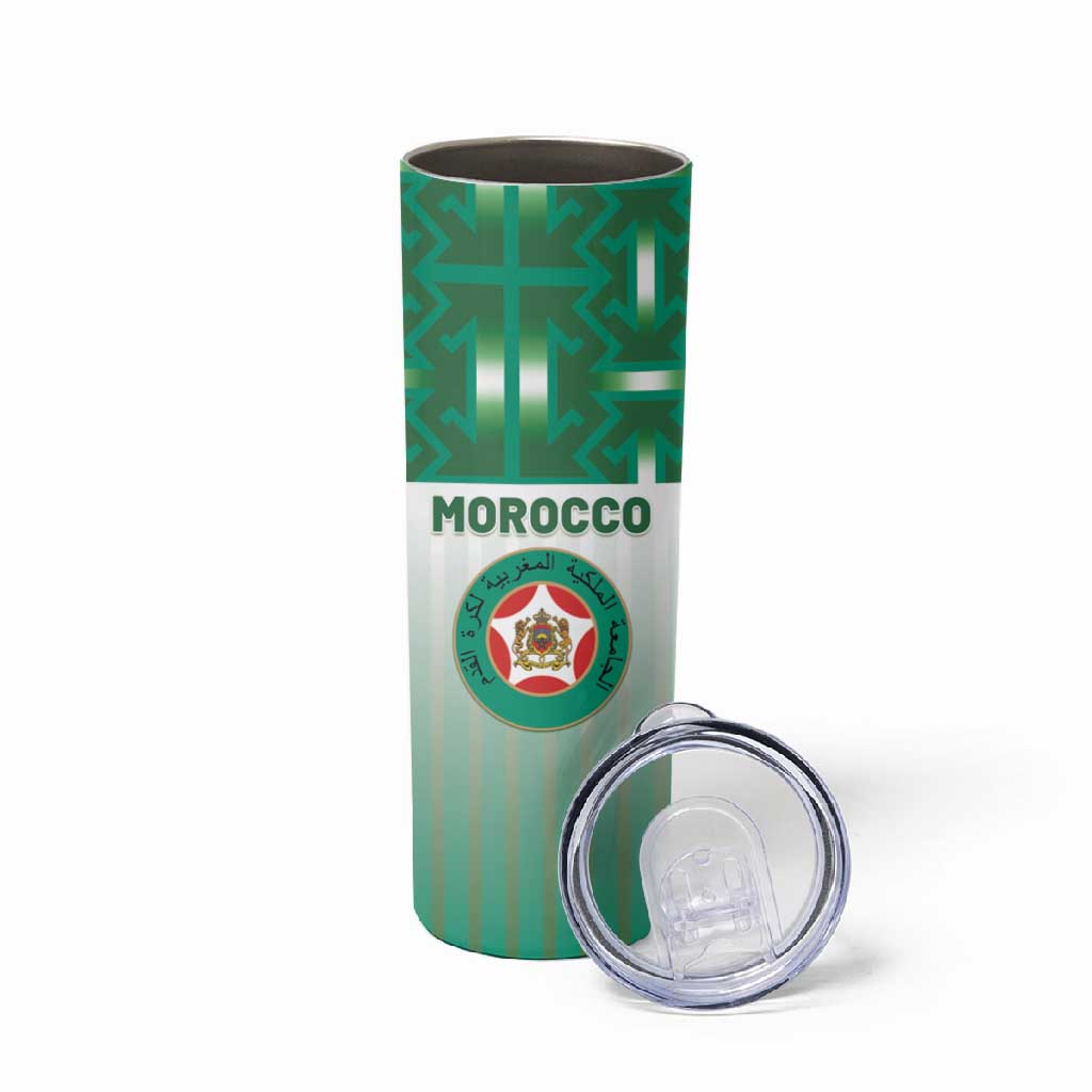 Custom Morocco Football Skinny Tumbler 1994 Retro Green Version - African Pride
