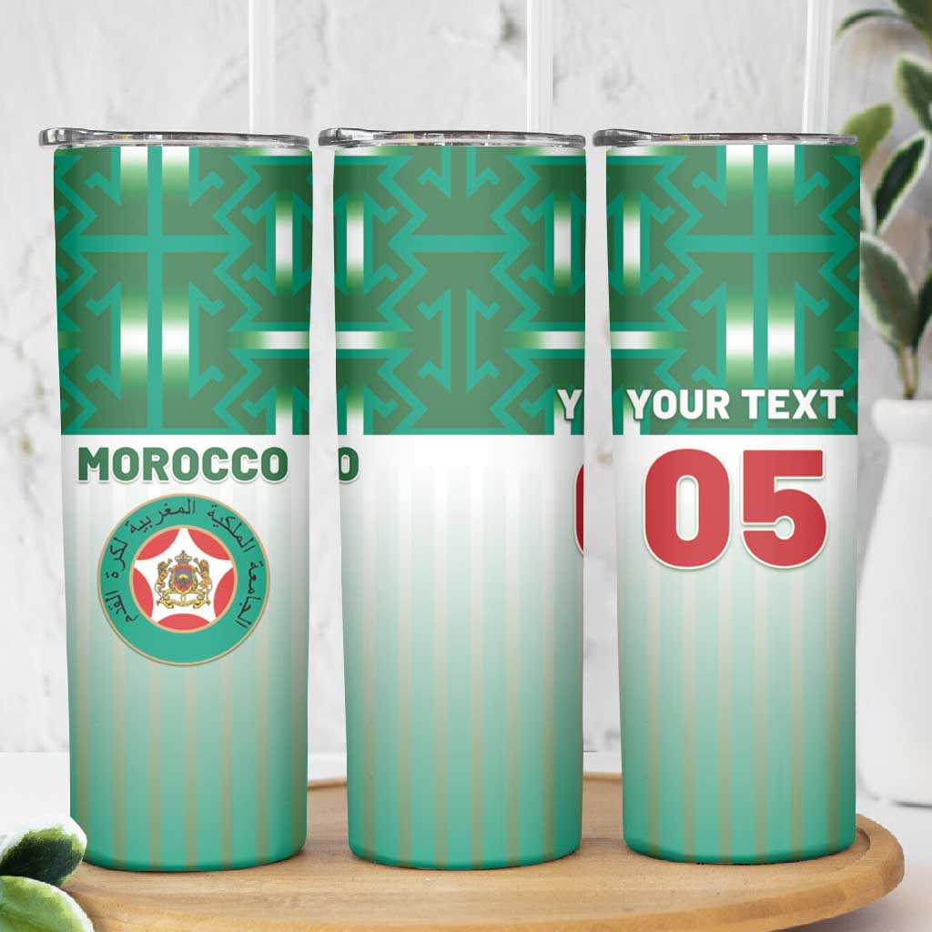 Custom Morocco Football Skinny Tumbler 1994 Retro Green Version - African Pride