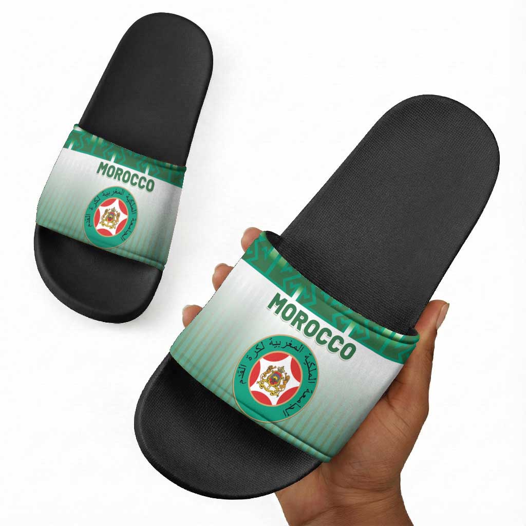 Morocco Football Slide Sandals 1994 Retro Green Version - African Pride