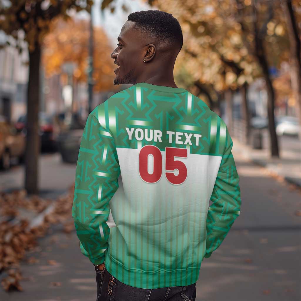 Custom Morocco Football Sweatshirt 1994 Retro Green Version - African Pride