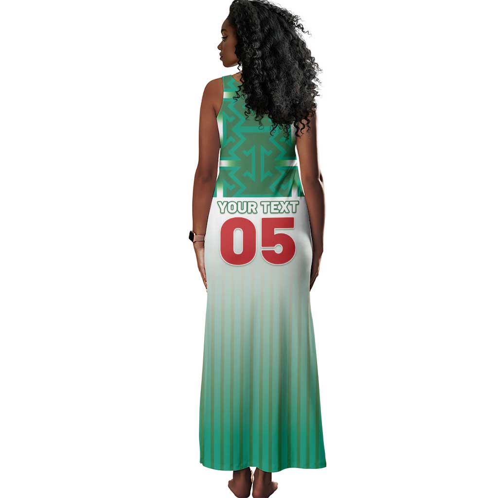 Custom Morocco Football Tank Maxi Dress 1994 Retro Green Version - African Pride
