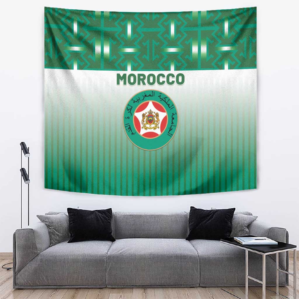 Morocco Football Tapestry 1994 Retro Green Version - African Pride