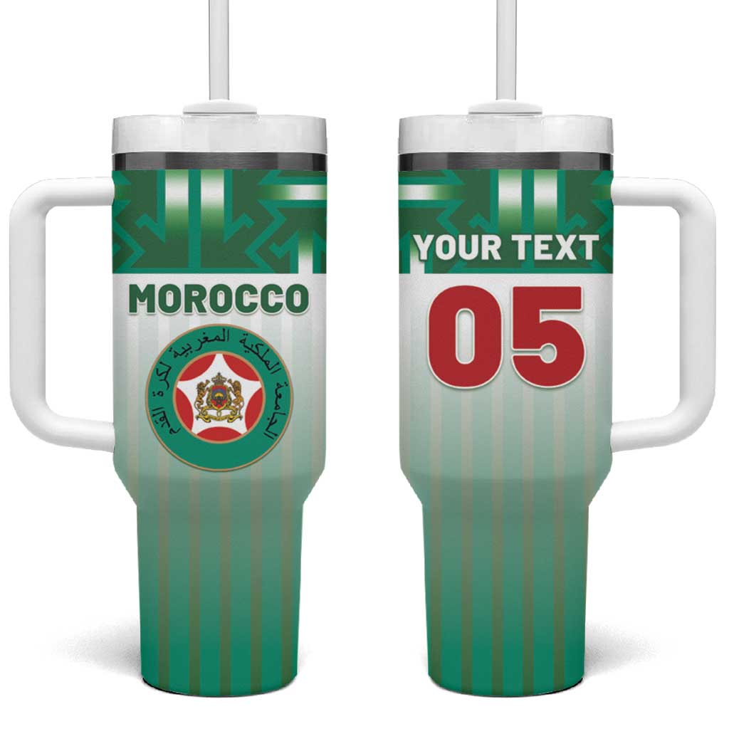 Custom Morocco Football Tumbler With Handle 1994 Retro Green Version - African Pride