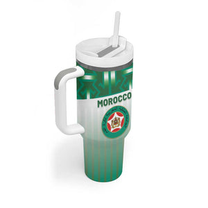 Custom Morocco Football Tumbler With Handle 1994 Retro Green Version - African Pride