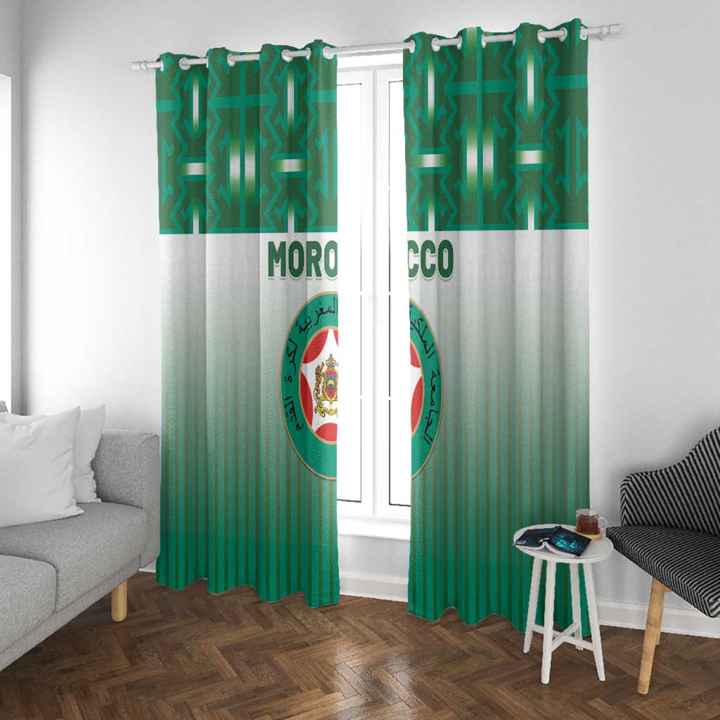 Morocco Football Window Curtain 1994 Retro Green Version - African Pride