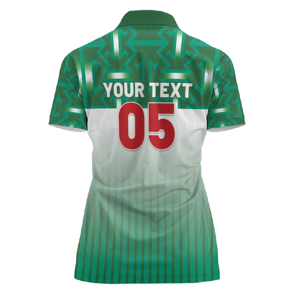 Custom Morocco Football Women Polo Shirt 1994 Retro Green Version - African Pride