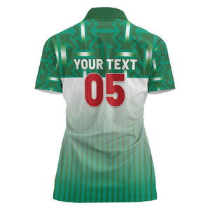 Custom Morocco Football Women Polo Shirt 1994 Retro Green Version - African Pride
