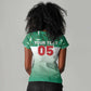 Custom Morocco Football Women V-Neck T-Shirt 1994 Retro Green Version - African Pride