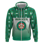 Custom Morocco Football Zip Hoodie 1994 Retro Green Version - African Pride