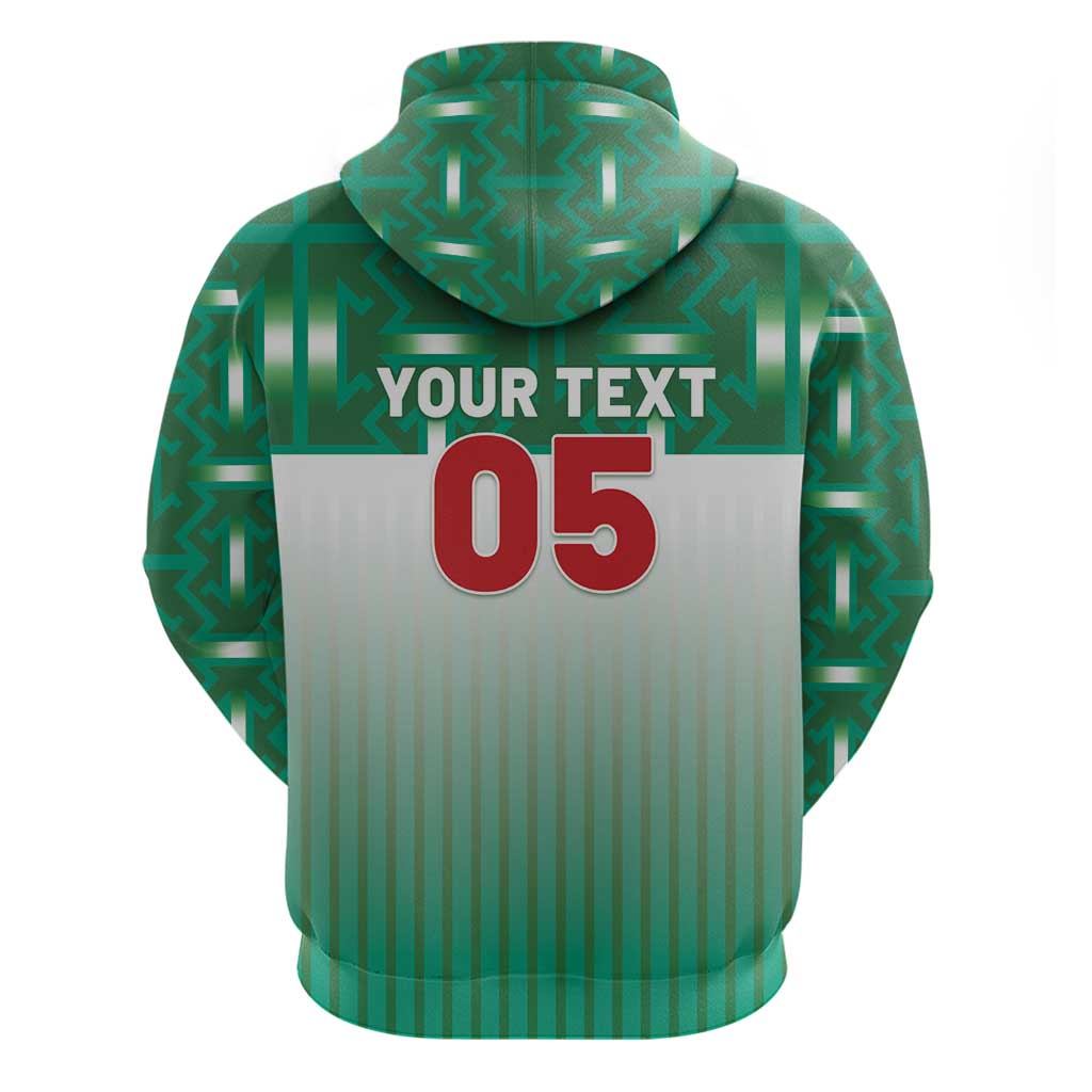 Custom Morocco Football Zip Hoodie 1994 Retro Green Version - African Pride