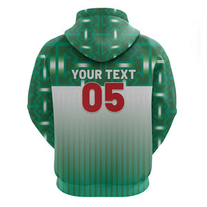 Custom Morocco Football Zip Hoodie 1994 Retro Green Version - African Pride