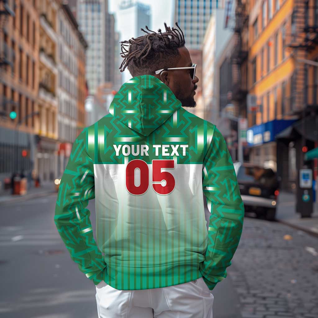 Custom Morocco Football Zip Hoodie 1994 Retro Green Version - African Pride