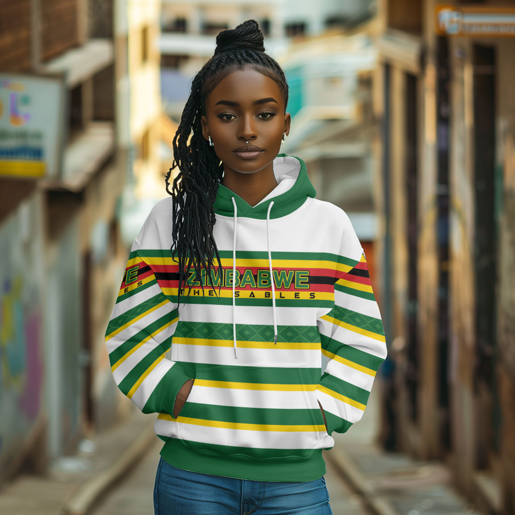 Zimbabwe Rugby Custom Hoodie Sables National Pride