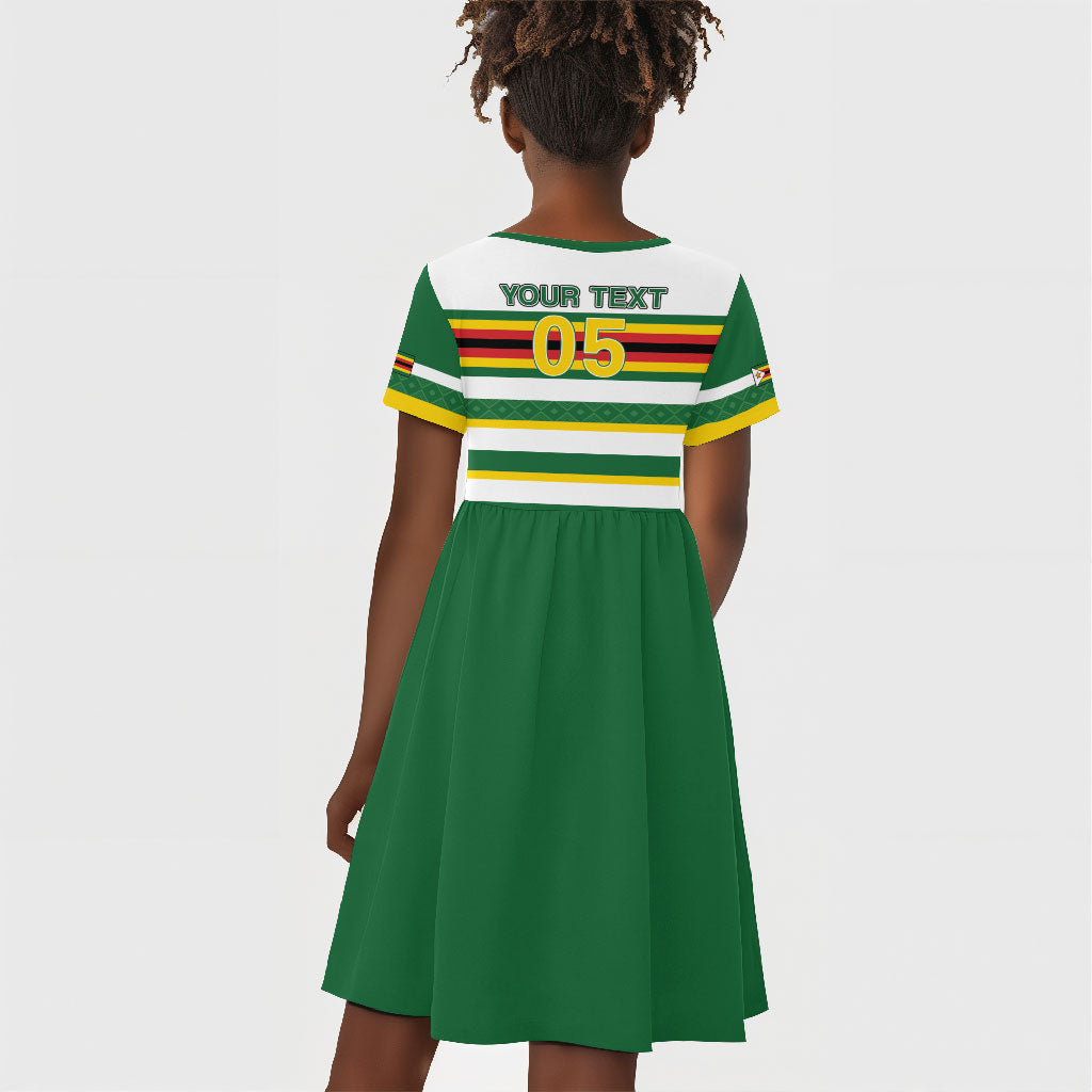 Zimbabwe Rugby Custom Kid Short Sleeve Dress Sables National Pride