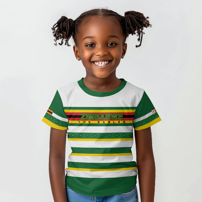 Zimbabwe Rugby Custom Kid T shirt Sables National Pride