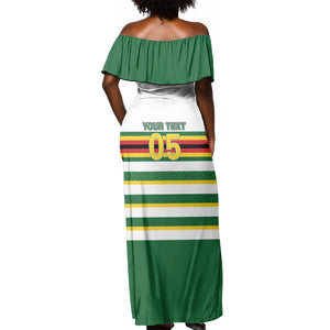Zimbabwe Rugby Custom Off Shoulder Maxi Dress Sables National Pride