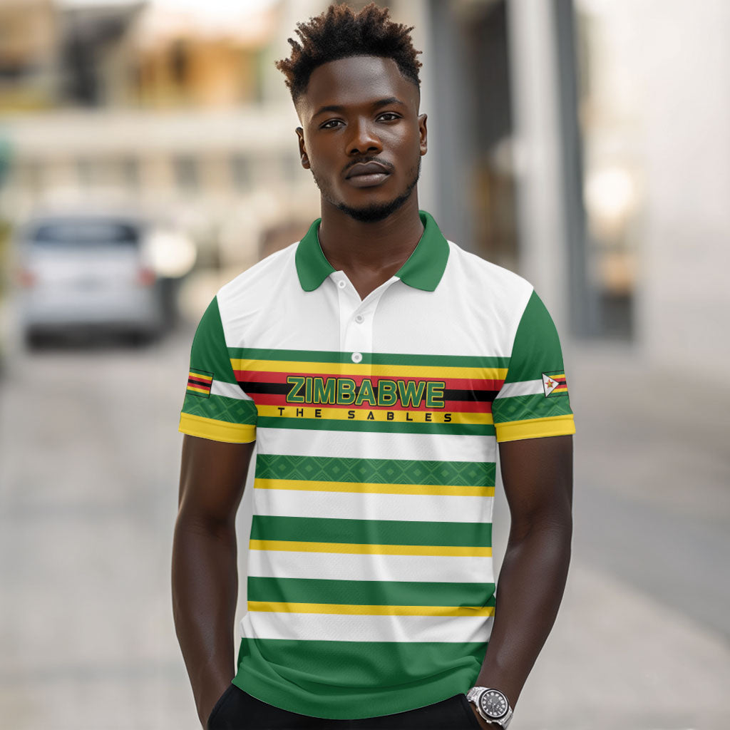 Zimbabwe Rugby Custom Polo Shirt Sables National Pride